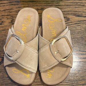 NWT and box Sam Edelman Darla Sandals - tan suede. Size 6